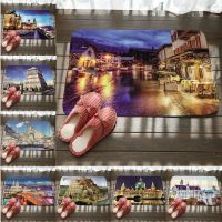 [A VOGUE] Home Decor London Paris Scenic BuildingsLiving Room Door Mat 40X60Cm พรมปูพื้น Bathcarpets