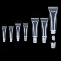 10pcs 8/10/15ML Mini Empty bottle Empty Lip Gloss Tubes Lipstick Tube Lip Balm Soft Tube Makeup Squeeze Clear Tube Container