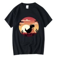 XINYI Mens T-shirt 100% cotton funny game dinosaur Print graphic t shirts cool  t shirt for men short sleeve t-shirt male tees