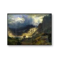 ภาพพายุในเทือกเขาร็อกกี้เอ็มทีโรซาลีอัลเบิร์กbierstadt โปสเตอร์ผ้าใบพิมพ์ลายภาพวาดวินเทจศิลปะบนผนังแบบย้อนยุคตกแต่งบ้าน1ชิ้นกรอบภายในหรือไร้กรอบ