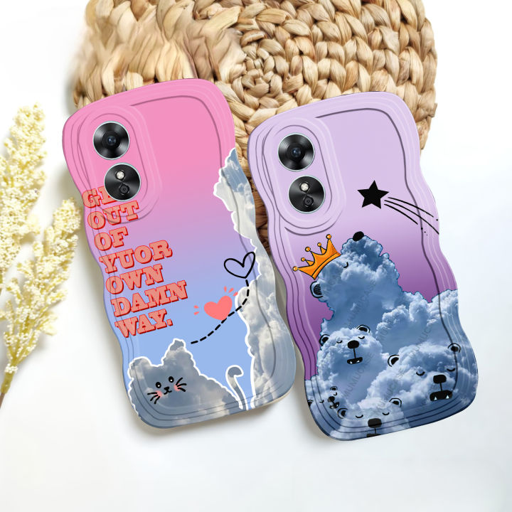 Cg3 Casing Case Gelombang Cocok Untuk Oppo A78 5g Oppo A58 5g Case Gelombang Casing Handphone 2251