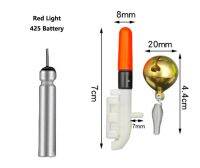 แท่งตกปลาอิเล็กทรอนิกส์1เซ็ตเรืองแสงพร้อมกระดิ่งแท่งไฟแอลอีดี CR425แบตเตอรี่ลอยน้ำได้กันน้ำสามารถลอกได้ตกปลาในตอนกลางคืนลอยน้ำได้