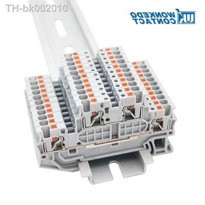 ✟✧™ 10Pcs PTTB 1.5/S Double Level Push-In Termin 4-Conductor PT 1.5 Cable Wire Connector Electrical Din Rail Terminal Block PTTB1.5