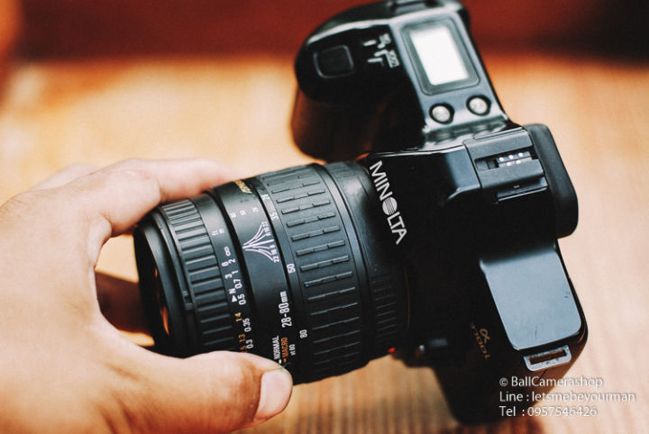 ขายกล้องฟิล์ม-minolta-a3700i-serial-58001775-พร้อมเลนส์-sigma-28-80mm-macro