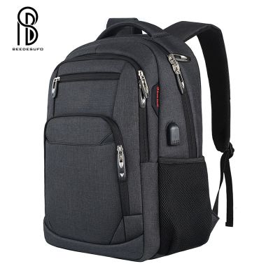 Laptop Backpack USB Port 18 Inch Multifunctional Business Bag Oxford Outdoor Waterproof Backpack Large Capacity Computer Bag