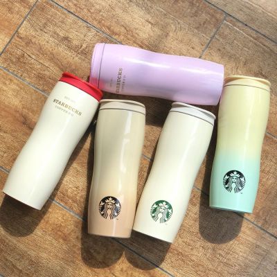 Startbuck ขาตั้งกล้อง Starbuck ถ้วยเก็บอุณหภูมิ Starbuck ถ้วยน้ำรุ่นที่จำกัดถ้วยเก็บอุณหภูมิแก้วกาแฟความจุมากกระบอกใส่น้ำสแตนเลสสตีลมาพร้อมกับถ้วยน้ำคลาสสิกไล่ระดับสี