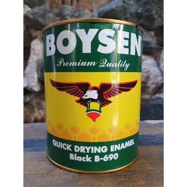 Quick Drying Enamael B-690 Black 1L Boysen QDE Paint Alkyd Oil Based ...