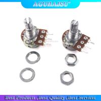 2pcs WH148 B1K B2K B5K B10K B20K B50K B100K B500K 3Pin 15mm Shaft Amplifier Dual Stereo Potentiometer 1K 2K 5K 10K 50K 100K WATTY Electronics