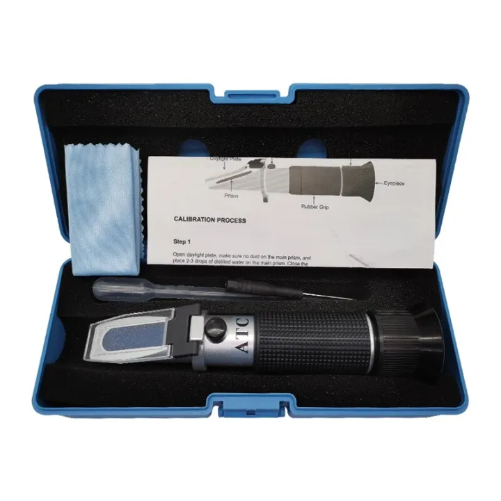 Digital Brix refractometer, hydrometer, Digital beer wort refractometer Brix 0.0-80.0% electronic hydrometer LCD Wine alcohol meter brewing Durable and easy to use
