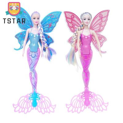 TS【ready Stock】Mermaid Princess Flying Fairy With Wings Gift Doll Princess Children Girl Toy【cod】