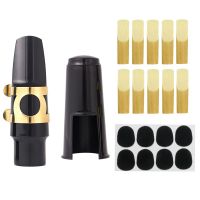 Alto Soprano Sax Sax Mouthpiece Plastic Cap Metal Buckle Reed Tooth Pad Woodwind Instrument Accessories