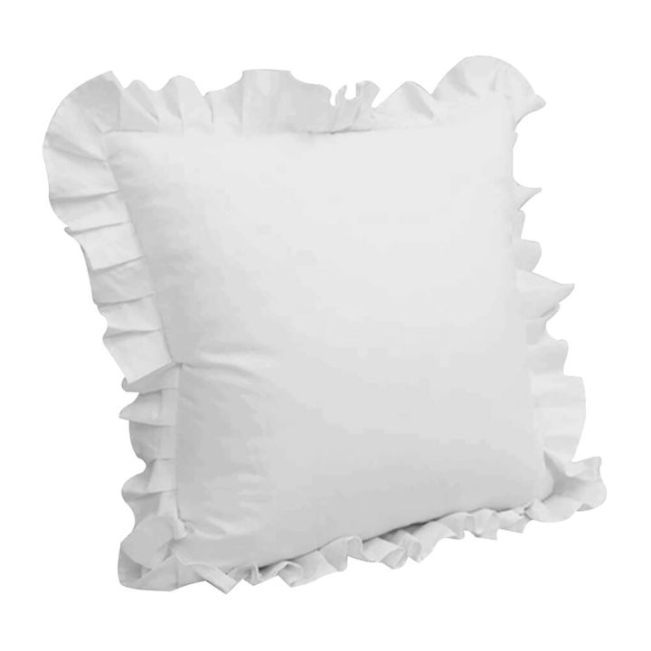 1ชิ้นผ้าแจ็คการ์ดที่หรูหราสีขาวปลอกหมอนผ้าปลอกหมอน-floe-ปลอกหมอนเส้นปลอกหมอน-selvedge