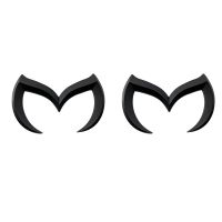 10X Black Evil M Logo Emblem Badge Decal For Mazda All Model Car Body Rear Trunk Decal Sticker Nameplate Decor