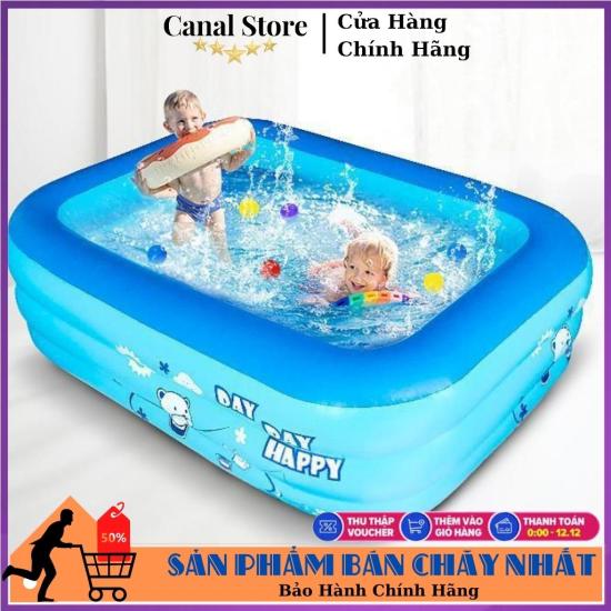 Bể bơi bơm hơi, bể bơi mini gia đình, tam be boi tre em - ảnh sản phẩm 1