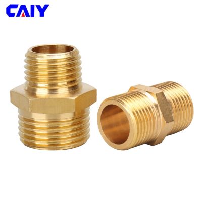 Brass hexagonal thread reducing pipe joint conversion 1/8 1/4 3/8 1/2 BSP external thread water oil gas adapter connector