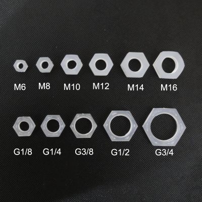 5pcs Hexagonal plastic nuts nuts M6 M8 M10 M12 M14 M16/G1/8 G1/4 G3/8 G1/2 G3/4 fastening standard parts