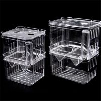 2 Sizes Double-Deck Clear Fish Breeding Isolation Box Aquarium Breeder Fish Tank Hatching Incubator Fish House Home