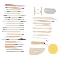 35Pcs Pottery Tools Clay Sculpting Tools Set Clay Cleaning Tools Rock Painting Kit for Sculpture Pottery Art Crafts