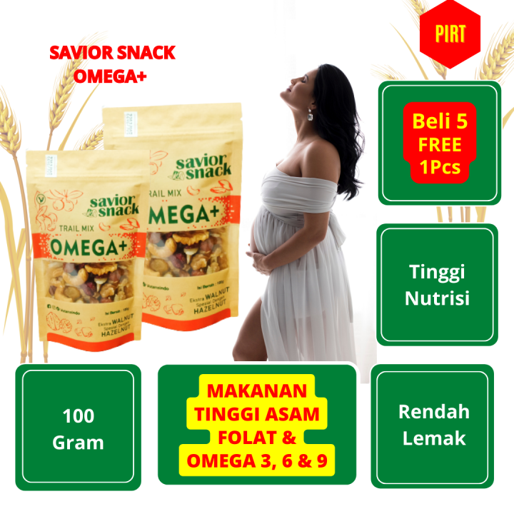 MAKANAN BUMIL TINGGI NUTRISI OMEGA 3 6 9 & ASAM FOLAT CEMILAN IBU HAMIL