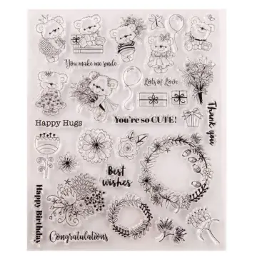 Happy Birthday Transparent Stamps Seal for DIY Scrapbooking Photo Album  Decorative Clear Stamp Design Craft Making Greetings Frame Papercard  Clearance
