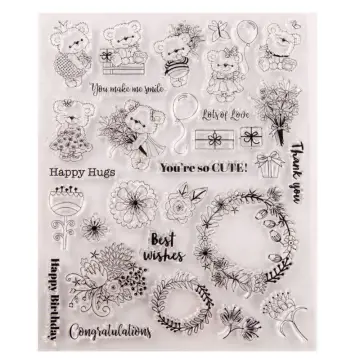 Happy Birthday Wishes Clear Stamp Transparent Seal Diy