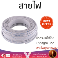 สายไฟ สายไฟฟ้า คุณภาพสูง  สายไฟ VAF NATION 2x1.5 SQ.MM 100M ขาว | NATION | VAF 2x1.5 SQ.MM 100M นำกระแสไฟได้ดี ทนทาน รองรับมาตรฐาน มอก. Electrical Wires จัดส่งฟรี Kerry ทั่วประเทศ