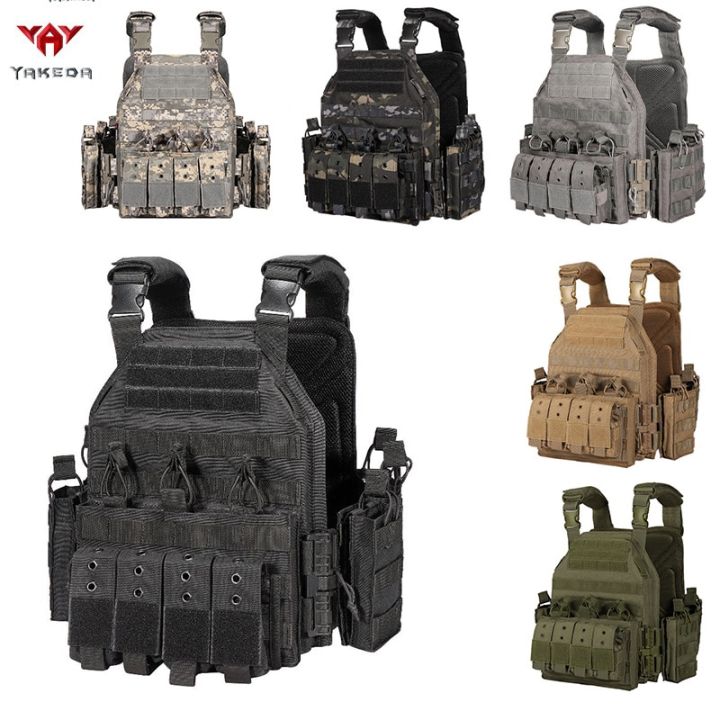 Yakeda Military Tactical Vest 1000D/Quick Release Gilet Molle Plate ...