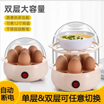 Multi-function Egg Cooker Household Mini Breakfast Egg Machine Automatic  Power Off anti-dry Egg Boiler Stainless Steel 220V