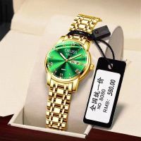 ORUSS original Stainless Steel Gold Bracelet waterproof quartz Fashion Business Luxury waterproof watch for women simple