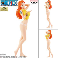 Figure ฟิกเกอร์ งานแท้ 100% แมวทอง Banpresto One Piece วันพีซ เต็มพิกัดสลัดจอมลุย วันพีช Nami นามิ color change cold/hot เสื้อเปลี่ยนสีได้ อนิเมะ มังงะ manga Model