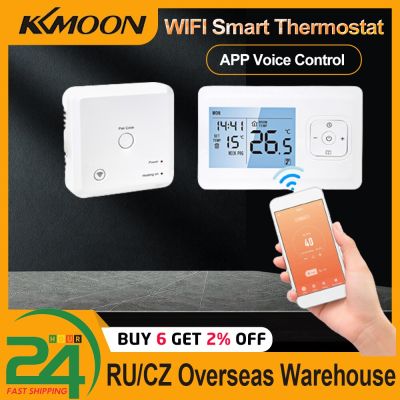 WiFi Smart Thermostat Wireless Programmable Thermostat with RF Receiver Tabletop APP Voice Control Temperature Controller