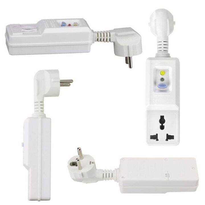 16A 220V 240V EU Plug GFCI Leakage Protection Safety RCD Socket Adaptor