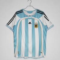 2022 2023 ล่าสุด เสื้อกีฬาแขนสั้น ลายทีมชาติฟุตบอล Argentina 2006/07 AAA สไตล์วินเทจ ไซซ์ S-XXL