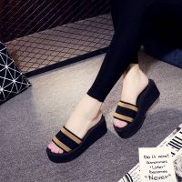 Ready StockWomen Casual Fashion Wedges Sandals Outdoor Beach Foot Sandals Heel 5 CM