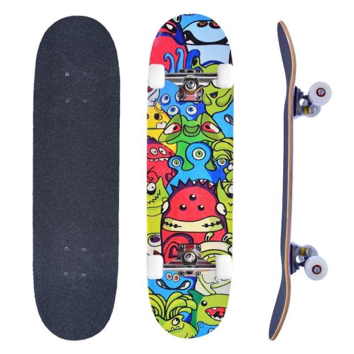 สเก็ตบอร์ด-สเก็ตบอร์ด-เกรดพรีเมี่ยม-skateboards-ไซส์-80x20x10-cm-วัสดุอย่างดี-มีน้ำหนัก-ทนทาน-สเก็ตบอด-skb01