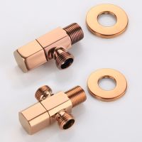 Chrome / Black / Gold / Rose Gold / Brushed Gold Soild Brass G1/2 Angle Valve Switch Valve For Bathroom Kitchen