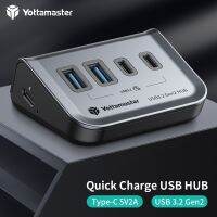 Yottamaster 4In1 Type-C USB-A Multi-Fonction USB HUB ถึง10อะแดปเตอร์ Gbps USB USB 3.1อะแดปเตอร์ USB Docking Station สำหรับวินโดวส์แม็คแยก USB