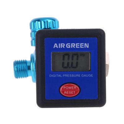 Digital Pressure Air Gauge Regulator w Adjust Valve Paint Spray- Compressor