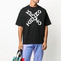 KENZO เสื้อยืดแขนสั้นพิมพ์ลายตัวอักษรสำหรับผู้ชายใหม่