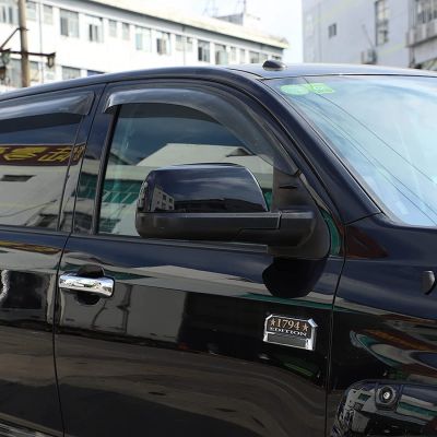 สำหรับ Toyota Sequoia Tundra- Crew Max รถกระจกมองหลังด้านข้างฝาครอบสติกเกอร์อุปกรณ์เสริมภายนอก,Bright Black