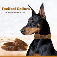 Durable Tactical Dog Collar Adjustable Military Collar for Medium Large Dog German Shepard Walking Training Dogs Accessories