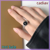 ของขวัญคริสต์มาส Cadiav นาฬิกาแบบเรียบง่ายสไตล์การออกแบบบุคลิกภาพสาวทันสมัยคลาสสิกแหวนพังก์แฟชั่น Charming เกาหลีเครื่องประดับสร้างสรรค์สำหรับผู้หญิงของขวัญ