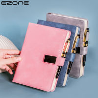 EZONE Magnetic Buckle Thickened Notebook Simple Meeting Minutes Business Notepad Student Stationery School Office Supplies