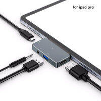 OUTMIX USB Type-C Hub Adapter with USB-C PD Charging USB 3.0 &amp; 3.5mm Headphone Jack HDMI-compatible for iPad Pro ProAir
