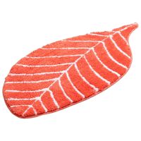 Cute Doormat for Kids - Microfiber Absorbent Bathroom Mats Front Door Mat Carpet Floor Rug Leaf Shape