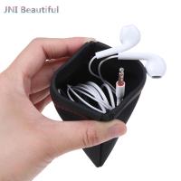 【cw】Portable Earbuds Pouch Black Mini Hard Headphone Case PU Leather Earphone Storage Bag USB Cable Organizerhot