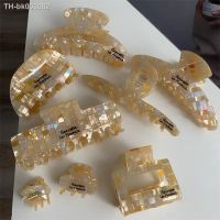 №∈✎ New Creative Design Sense Geometric Champagne Color Hair Clip Claw Luxury Exquisite Acetic Acid Shark Clip For Elegant Girl Gift