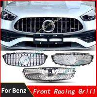 For Mercedes Benz/AMG W204 W205 W213 Diamond/GT Grid Front Bumper Grille Grills 2014 2015 2016 2017 2018 2019 Facelift Tuning