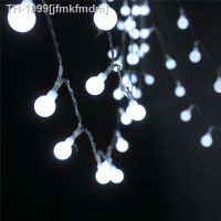 ▲℗ jfmkfmdm Cordão de luzes led branco à prova dágua 50leds para decoração externa bola fada feriado natal jardim casamento