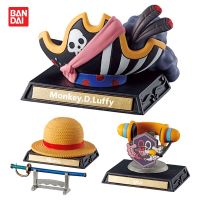 Bandai ดั้งเดิมหนึ่งชิ้นชุดรวบรวม Gashapon ลิง D. Luffy Shanks Uta Mini Kawaii อะนิเมะตุ๊กตาขยับแขนขาได้ของขวัญโมเดลของเล่น